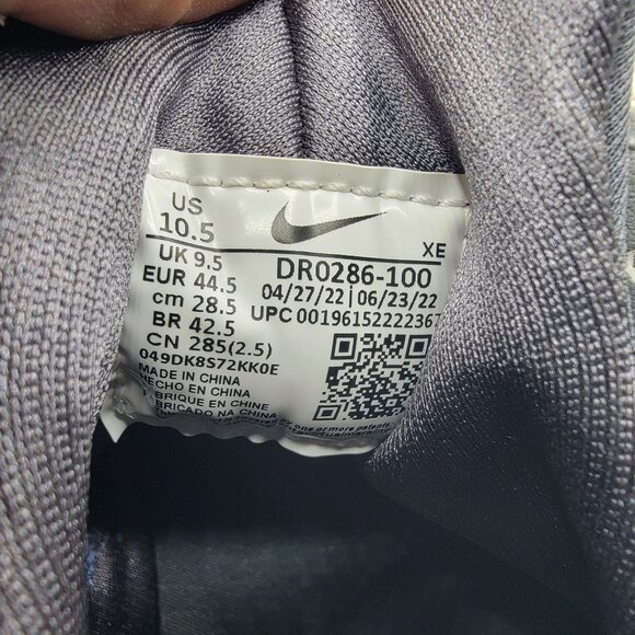 Nike Air Huarache Mens 10.5 Gray Blue Sneakers Social FC Athletic DR0286-100 - Picture 7 of 13